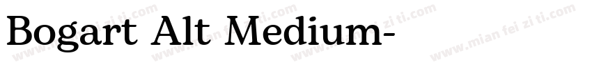 Bogart Alt Medium字体转换